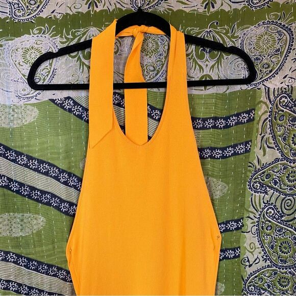 Simon Miller Tangerine Junjo Halter Maxi Dress Size Large - Picture 4 of 16